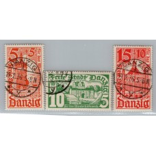 ALEMANIA DANZIG 1935 SERIE COMPLETA USADA QUE ES MUCHO MAS RARA